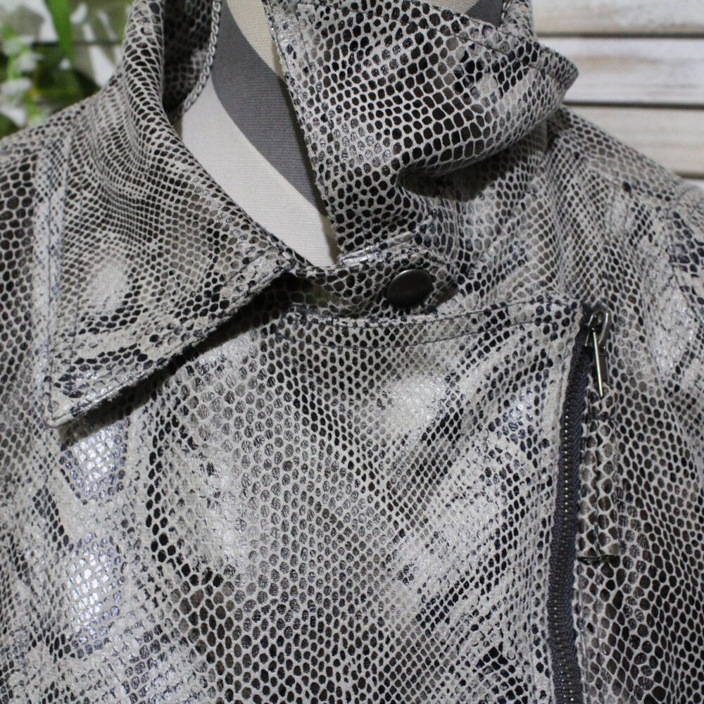 Kut From The Kloth Python Snake Moto Jacket (1254) - image 6